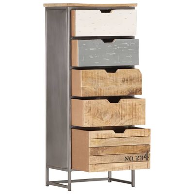 vidaXL Drawer Cabinet 45x30x105 cm Solid Mango Wood