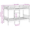 vidaXL Bunk Bed White 80x200 cm Solid Wood Pine