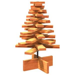 vidaXL Wooden Christmas Tree for Decoration Wax Brown 60 cm