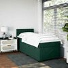 vidaXL Box Spring Bed with Mattress Dark Green 80x200 cm Velvet