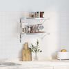 vidaXL Wall Shelves 2 pcs 50x30x3 cm Silver Stainless Steel