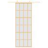 vidaXL Sliding Door Gold 76x205 cm Frosted ESG Glass and Aluminium