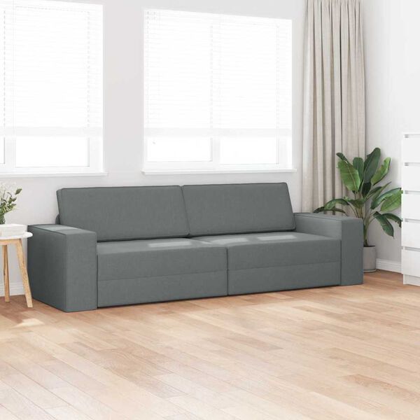 vidaXL Sofa Bed Dark Grey 245 x 78 x 77 cm Fabric