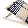 vidaXL Slatted Bed Base without Mattress with 42 Slats 7 Zones 140x200 cm