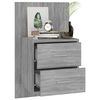 vidaXL Wall-mounted Bedside Cabinets 2 pcs Grey Sonoma