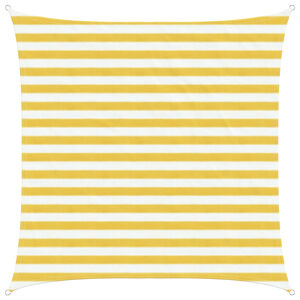 vidaXL Sunshade Sail Yellow and White 2 x 2 m HDPE