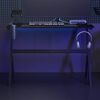 vidaXL Gaming Desk LED with Y Shape Black 110x60x75 cm