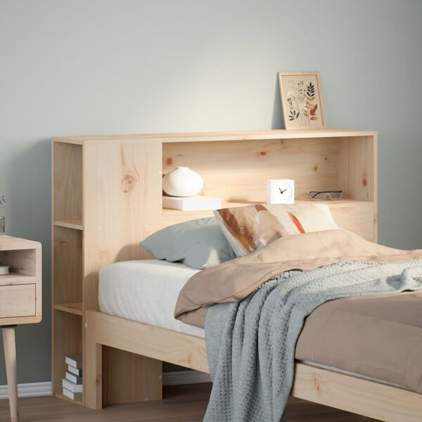 vidaXL Headboard with Storage 90 cm Solid Wood Pine