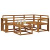 vidaXL Outdoor Sofa Set 5 pcs Natural Solid Acacia Wood