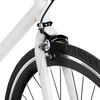 vidaXL Fixed Gear Bike White and Black 700c 55 cm