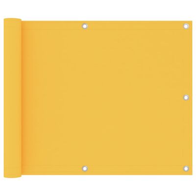 vidaXL Balcony Screen Yellow 75x300 cm Oxford Fabric