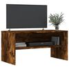vidaXL TV Cabinet Smoked Oak 80x40x40 cm Engineered Wood