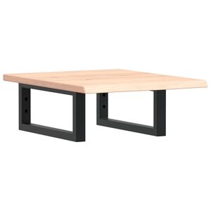 vidaXL Basin Shelf Wall Mounted Steel and Solid Wood Oak