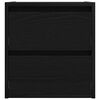 vidaXL Wall-mounted Bedside Cabinet Black Oak 38x34x40 cm