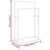 vidaXL Freestanding Towel Rack Gold 48x24x78.5 cm Iron