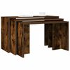 vidaXL Nesting Tables 3 pcs Smoked Oak Engineered Wood