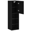 vidaXL TV Cabinet 2 pcs Black 30.5 x 30 x 102 cm Engineered Wood