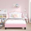 vidaXL Children's Bed Frame with Headboard Pink 90 x 200 cm PU