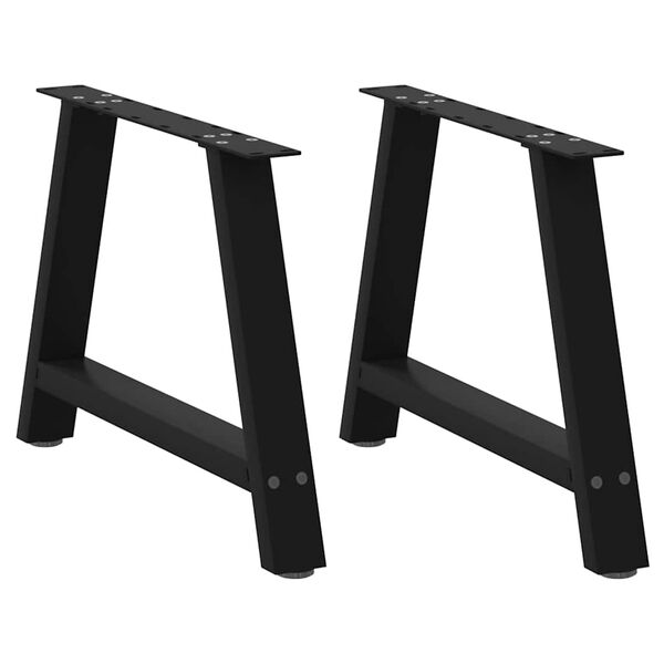 vidaXL Coffee Table Legs A-Shaped 2 pcs Black&nbsp;60x(42-43) cm Steel