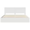 vidaXL Bed Frame with Drawer White 200 x 200 cm Engineer Wood