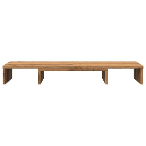 vidaXL Monitor Stand Riser Adjustable Artisian Oak 80x24x10.5 cm Engineered Wood