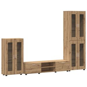 vidaXL TV Cabinet Set FLORIN 3 pcs Artisan Oak Engineered Wood