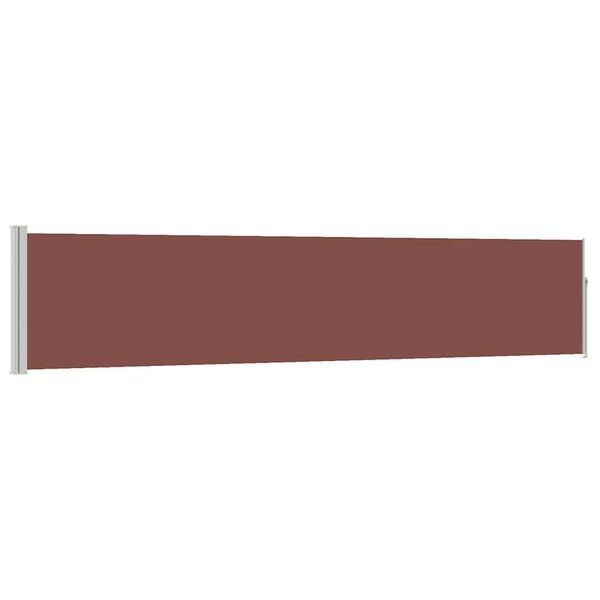 vidaXL Patio Retractable Side Awning 100x500 cm Brown