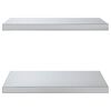 vidaXL Wall Shelves 2 pcs 50x40 cm Silver Stainless Steel