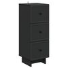 vidaXL Drawer Cabinet Black 33 x 34.5 x 90 cm Engineered Wood