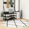 vidaXL Shaggy Rug PAMPLONA High Pile Modern Cream and Black &Oslash; 160 cm