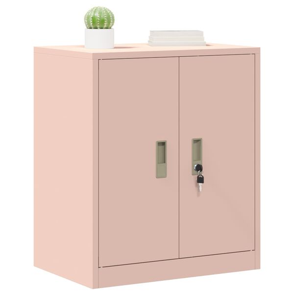 vidaXL Storage Cabinet Pink 60 x 40 x 70 cm Cold-Rolled Steel