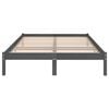 vidaXL Bed Frame without Mattress Grey Solid Wood 200x200 cm