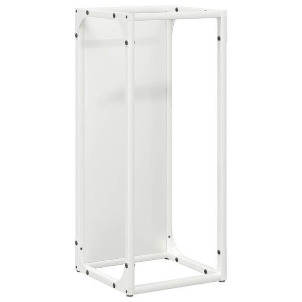 vidaXL Firewood Rack White 25x25x60 cm Cold-rolled steel