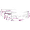 vidaXL Bed Frame without Mattress White Solid Wood Pine 140x200 cm