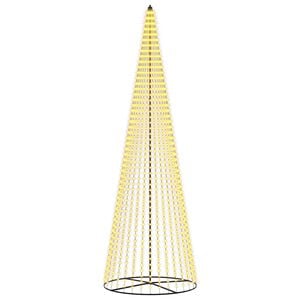 vidaXL LED Christmas Tree 485 cm 1632 LEDs Warm White Steel Black