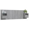 vidaXL Bed Headboard with Cabinets Grey Sonoma Engineered Wood