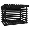vidaXL Firewood Rack Black 108x73x79 cm Solid Wood Pine