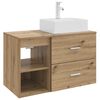 vidaXL Bathroom Furniture Set 2 pcs Artisan Oak Engineered Wood