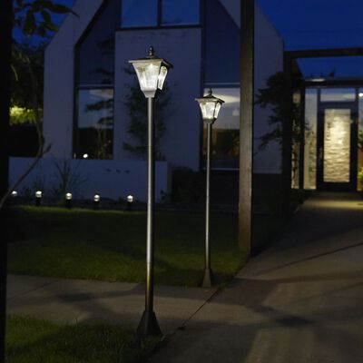 Luxform Solar LED Garden Post Light Casablanca Black 31159