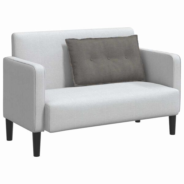 vidaXL Back Pillow Light Grey 80 x 50 cm Corduroy Fabric