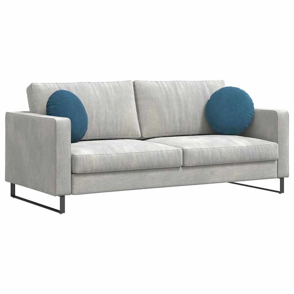 vidaXL Seat Cushions 2 pcs Blue Ø 40 x 13 cm Velvet