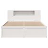 vidaXL Bed Frame without Mattress White 135x190 cm Double Solid Wood Pine