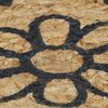 vidaXL Handmade Rug Jute with Dark Blue Print 120 cm