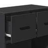 vidaXL Bedside Cabinet Black 60x31x60 cm Engineered Wood and Metal