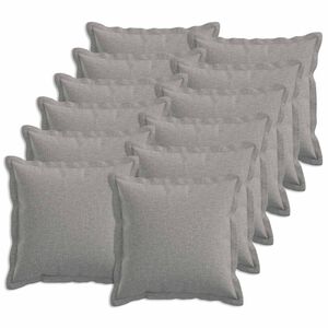 vidaXL Cushion Cover 12 pcs HOUTEN Cloud Grey 40 x 40 cm Faux Linen