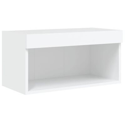 vidaXL TV Cabinet with LED Lights White 60x30x30 cm
