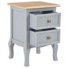 vidaXL Bedside Cabinets 2 pcs Grey 35x30x49 cm MDF