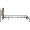 vidaXL Metal Bed Frame without Mattress Smoked Oak 200x200 cm