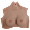 vidaXL Silicone Breastplate Tan D Cup