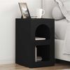 vidaXL Bedside Table Black 29.5 x 33.5 x 50 cm Engineered Wood